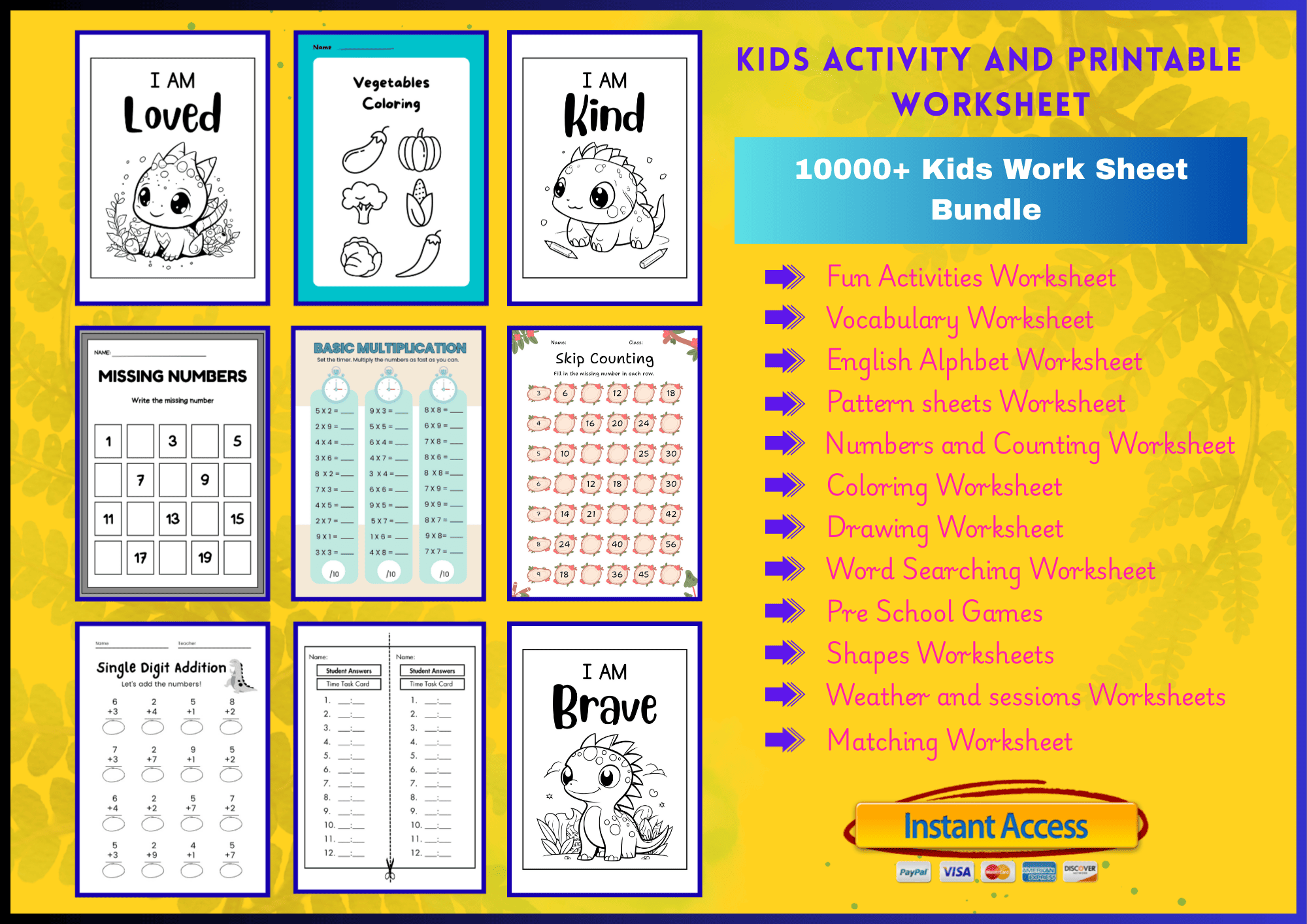 Fun & Educational Kids Activity Worksheets | Printable Learn